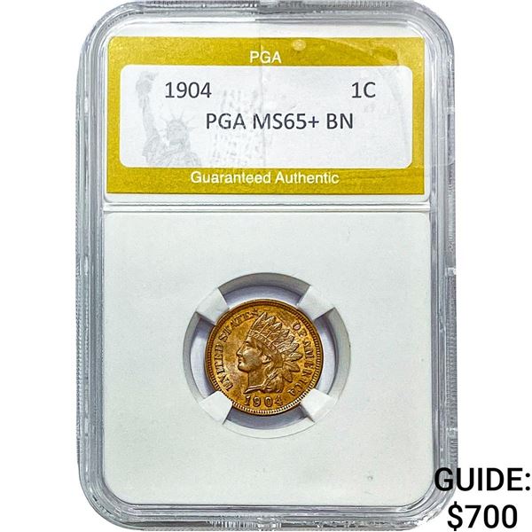 1904 Indian Head Cent PGA MS65+ BN