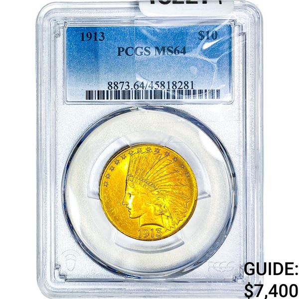 1913 $10 Gold Eagle PCGS MS64