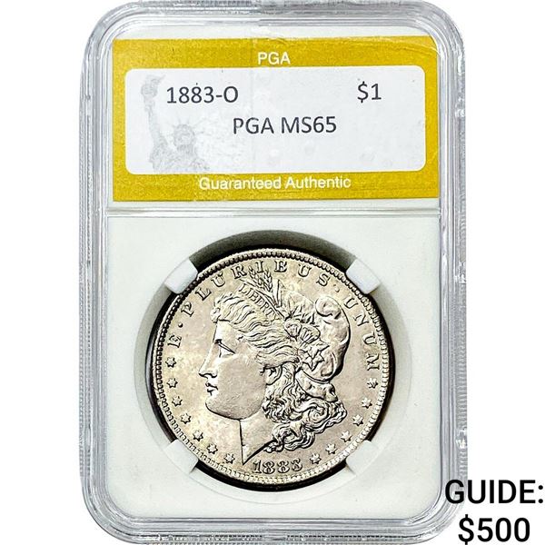 1883-O Morgan Silver Dollar PGA MS65