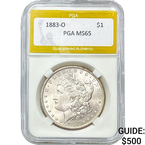1883-O Morgan Silver Dollar PGA MS65