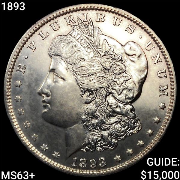 1893 Morgan Silver Dollar CHOICE BU+