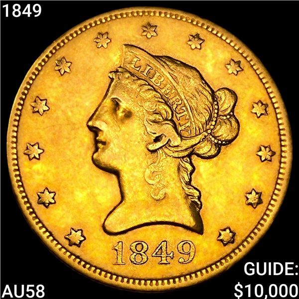 1849 $10 Gold Eagle CHOICE AU