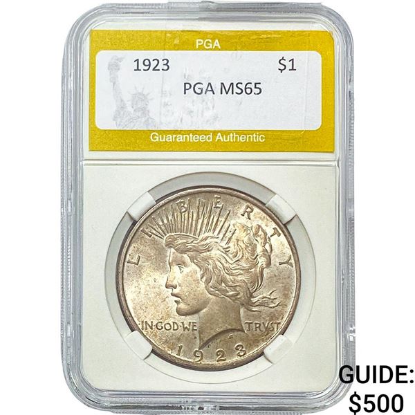 1923 Silver Peace Dollar PGA MS65