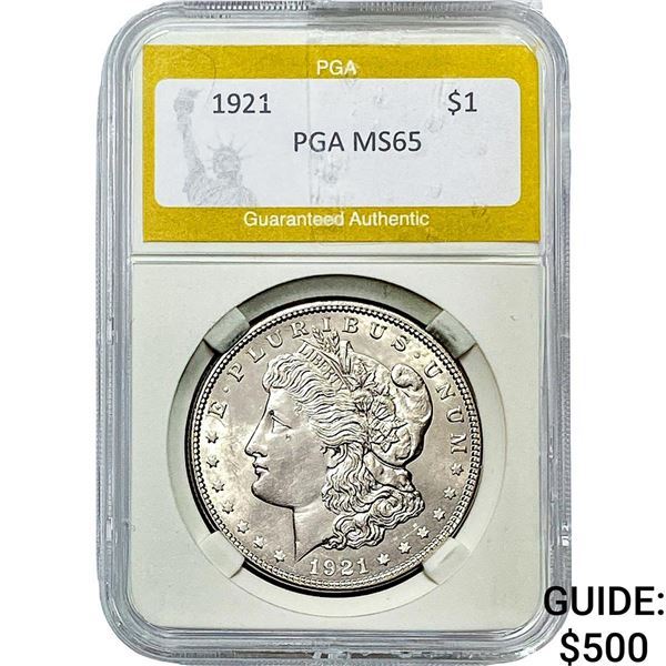 1921 Morgan Silver Dollar PGA MS65