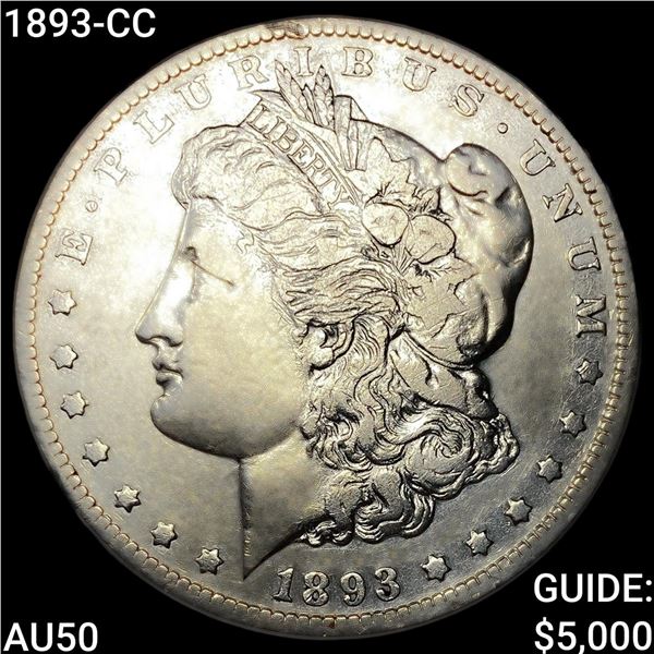 1893-CC Morgan Silver Dollar CLOSELY UNCIRCULATED