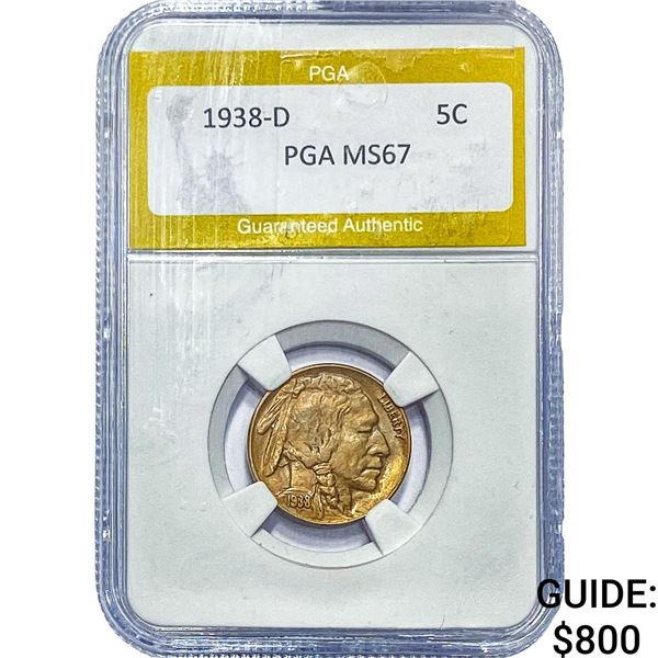 1938-D Buffalo Nickel PGA MS67
