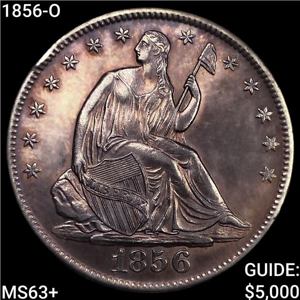 1856-O Seated Liberty Half Dollar CHOICE BU+