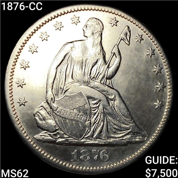 1876-CC Seated Liberty Half Dollar UNCIRCULATED