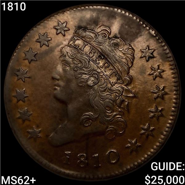 1810 Classic Head Large Cent UNCIRCULATED +
