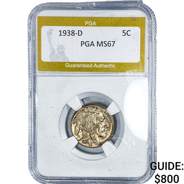1938-D Buffalo Nickel PGA MS67