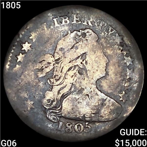 1805 Draped Bust Half Dime NICELY CIRCULATED