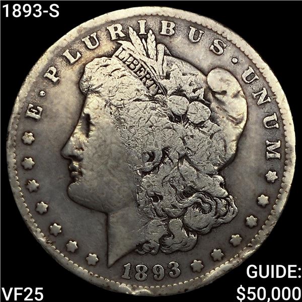 1893-S Morgan Silver Dollar LIGHTLY CIRCULATED