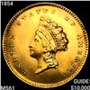Image 1 : 1854 Rare Gold Dollar UNCIRCULATED
