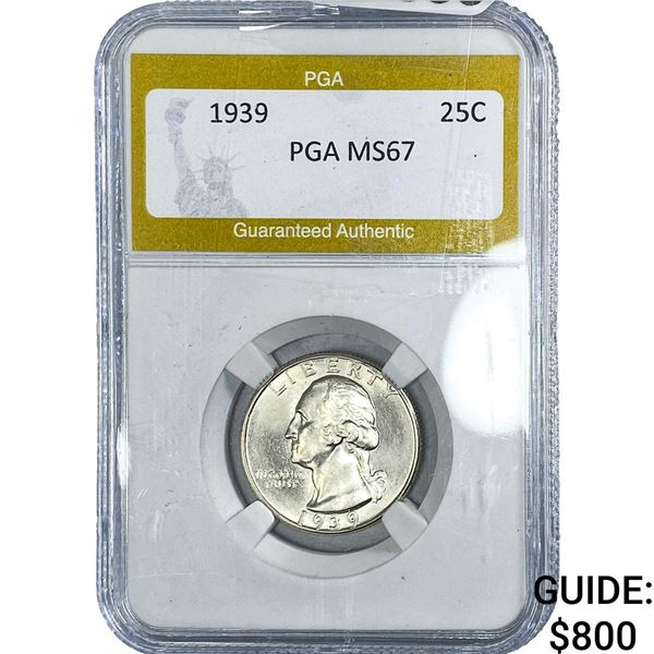 1939 Washington Silver Quarter PGA MS67