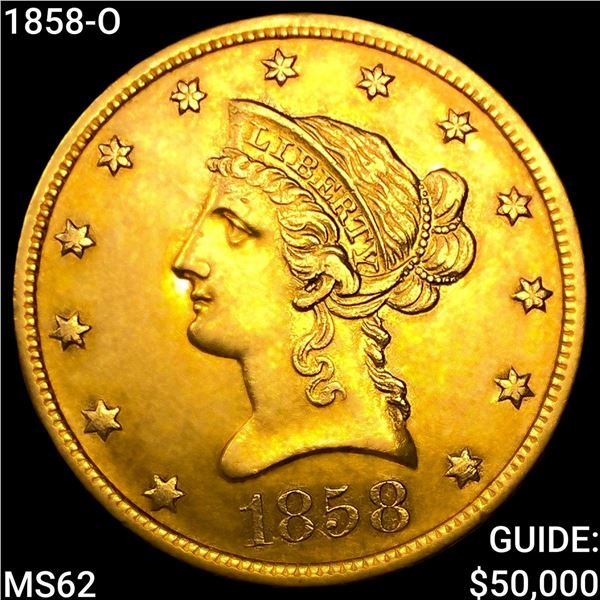 1858-O $10 Gold Eagle UNCIRCULATED