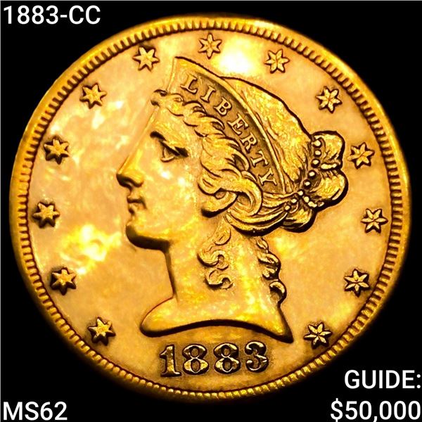 1883-CC $5 Gold Half Eagle UNCIRCULATED