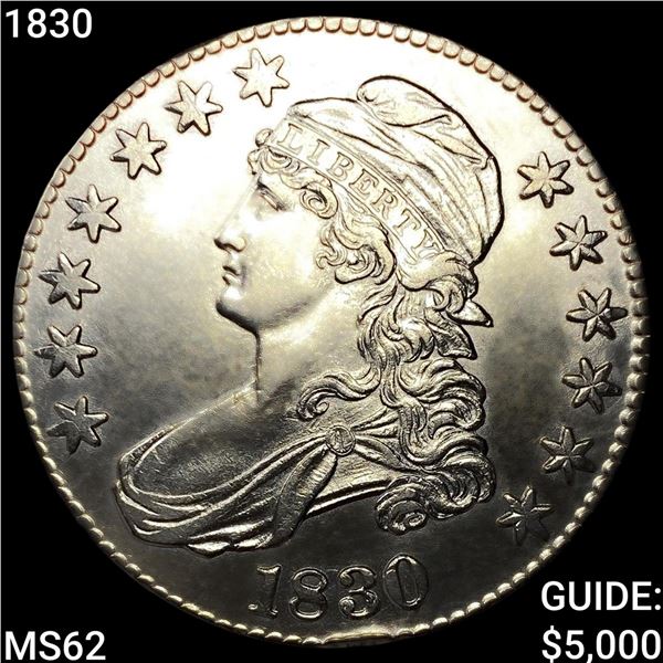 1830 Capped Bust Half Dollar UNCIRCULATED