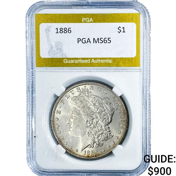 1886 Morgan Silver Dollar PGA MS65