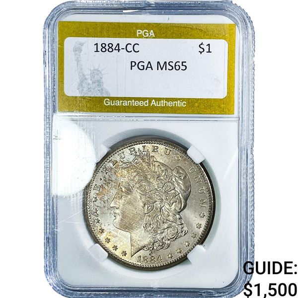 1884-CC Morgan Silver Dollar PGA MS65