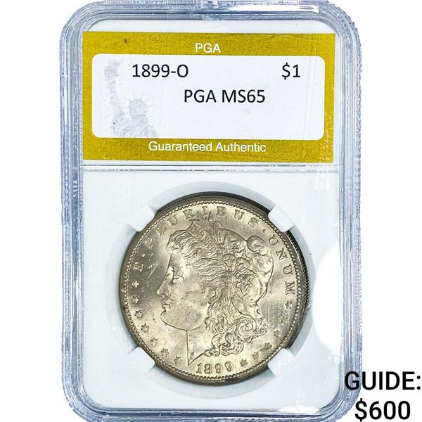 1899-O Morgan Silver Dollar PGA MS65
