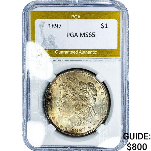 1897 Morgan Silver Dollar PGA MS65