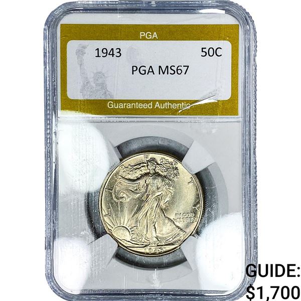 1943 Standing Liberty Half Dollar PGA MS67