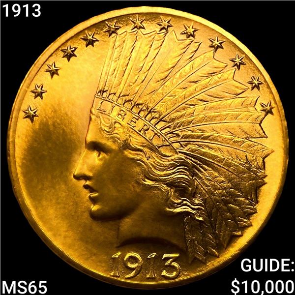 1913 $10 Gold Eagle GEM BU