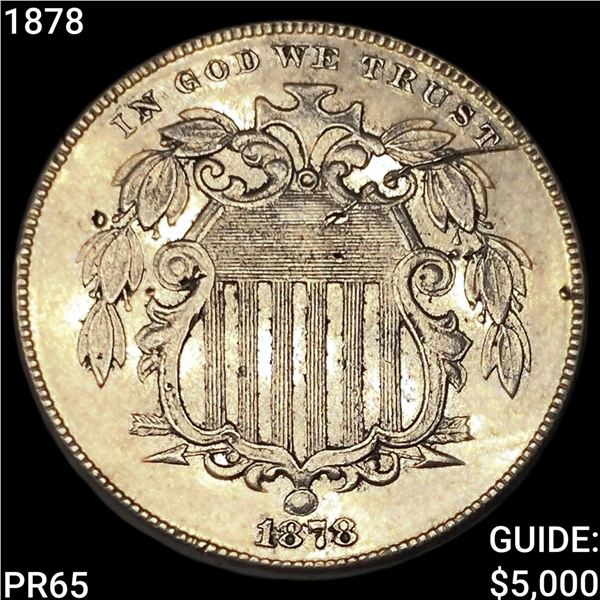 1878 Shield Nickel GEM PROOF