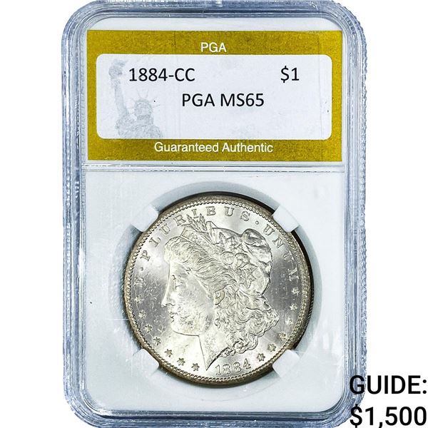 1884-CC Morgan Silver Dollar PGA MS65