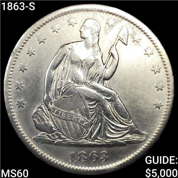 1863-S Seated Liberty Half Dollar UNCIRCULATED