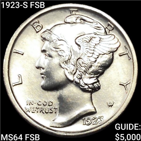 1923-S FSB Mercury Dime CHOICE BU FSB