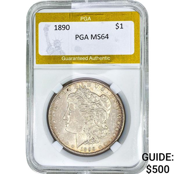 1890 Morgan Silver Dollar PGA MS64
