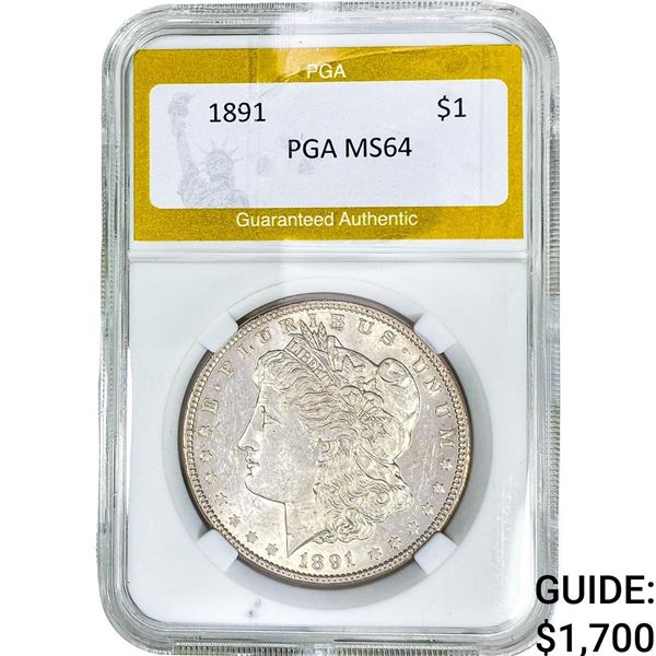 1891 Morgan Silver Dollar PGA MS64