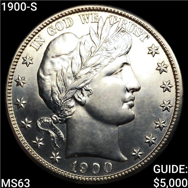 1900-S Barber Half Dollar CHOICE BU