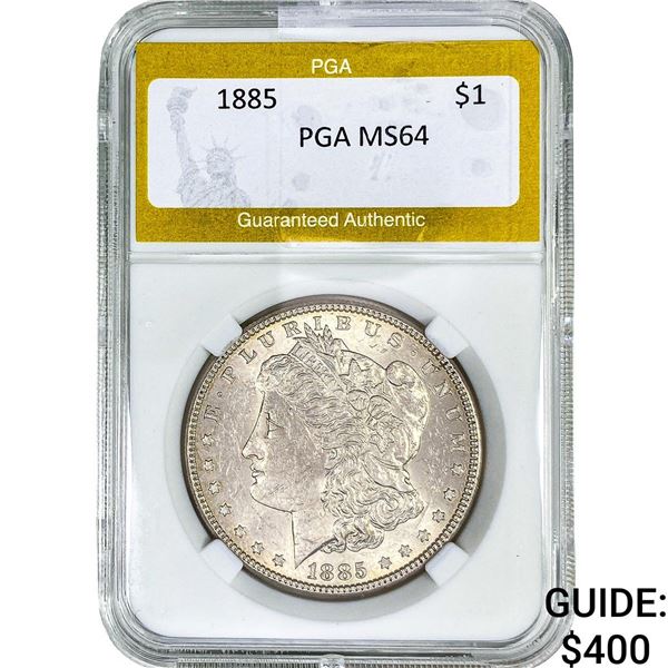1885 Morgan Silver Dollar PGA MS64
