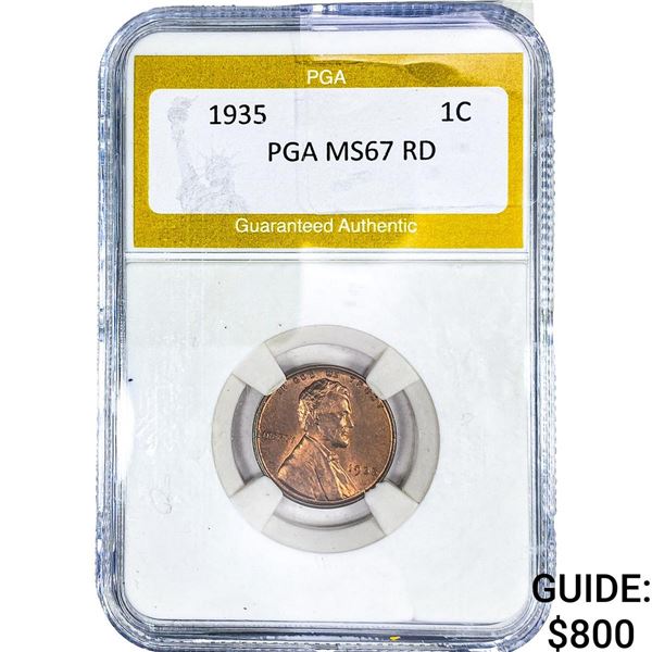 1935 Wheat Cent PGA MS67 RD