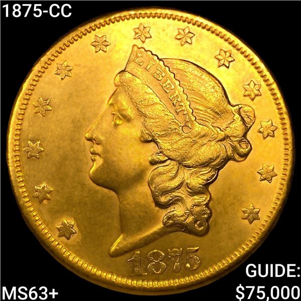 1875-CC $20 Gold Double Eagle CHOICE BU+