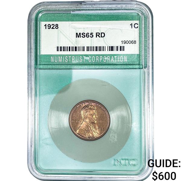 1928 Wheat Cent NTC MS65 RD