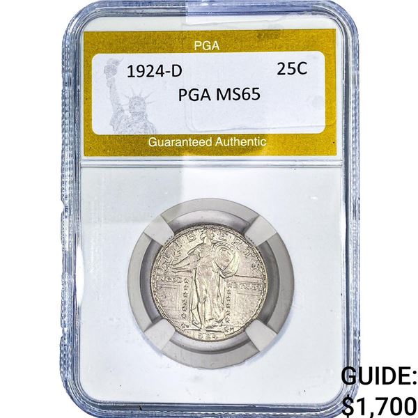 1924-D Standing Liberty Quarter PGA MS65