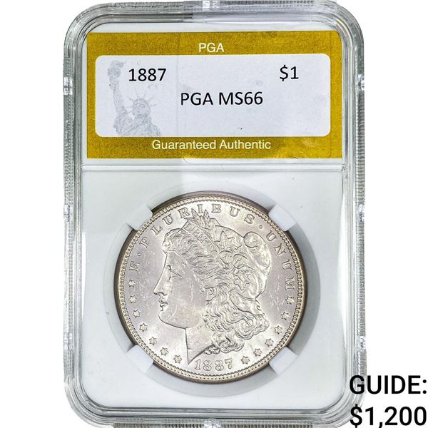1887 Morgan Silver Dollar PGA MS66