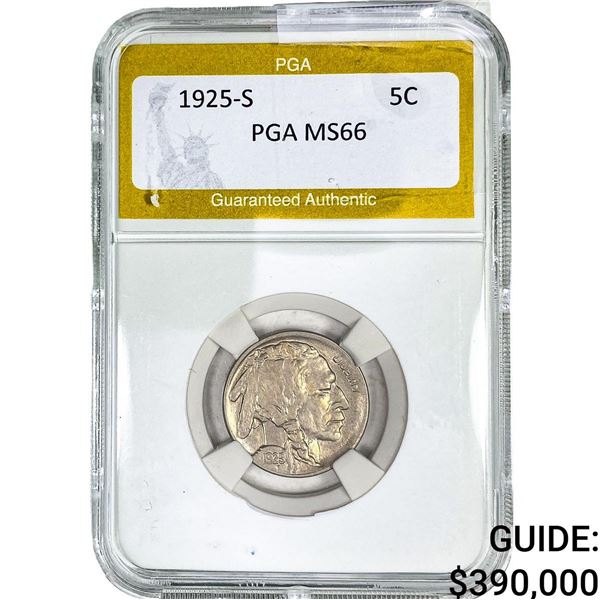 1925-S Buffalo Nickel PGA MS66