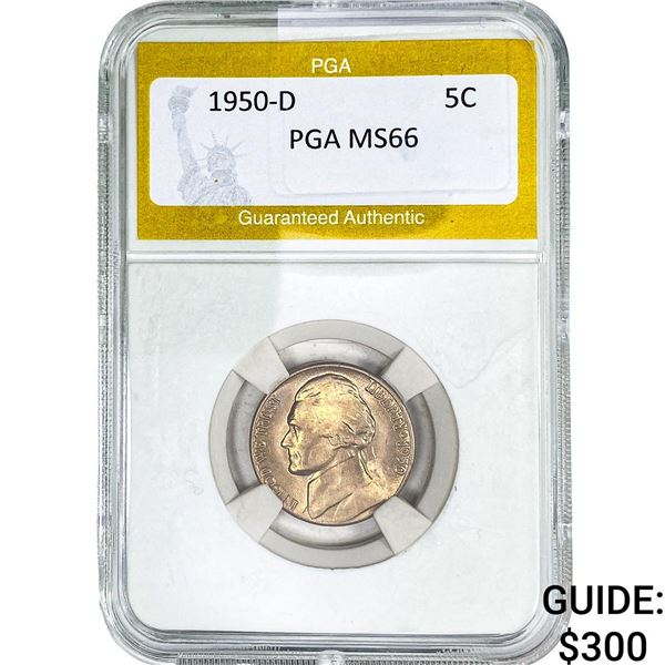 1950-D Jefferson Nickel PGA MS66