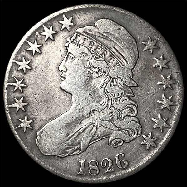 1826 Capped Bust Half Dollar LIGHTLY  CIRCULATED