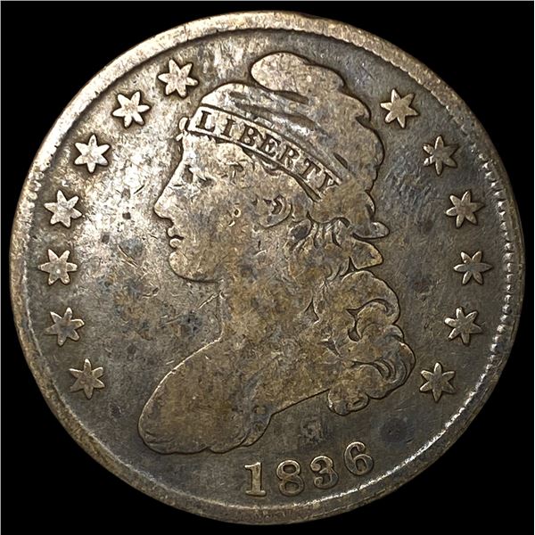 1836 Capped Bust Half Dollar LIGHTLY  CIRCULATED