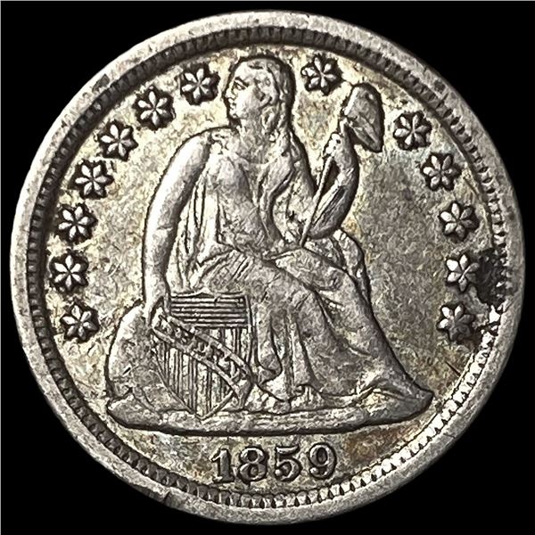 1859-O Silver Seated Liberty Dime CLOSELY  UNCIRCULATED