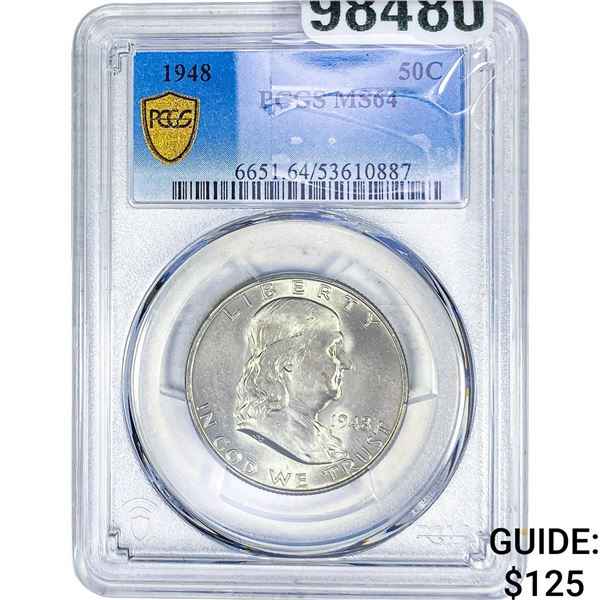 1948 Franklin Half Dollar PCGS MS64