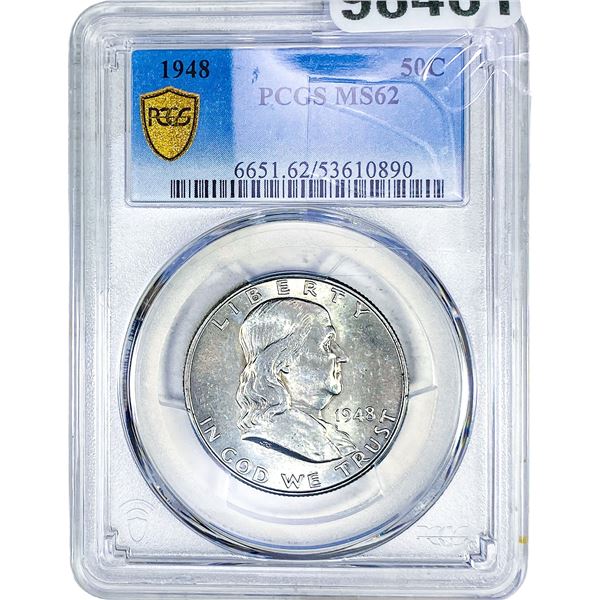 1948 Franklin Half Dollar PCGS MS62