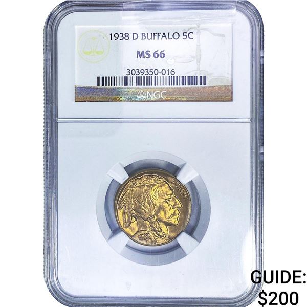 1938-D Buffalo Nickel NGC MS66