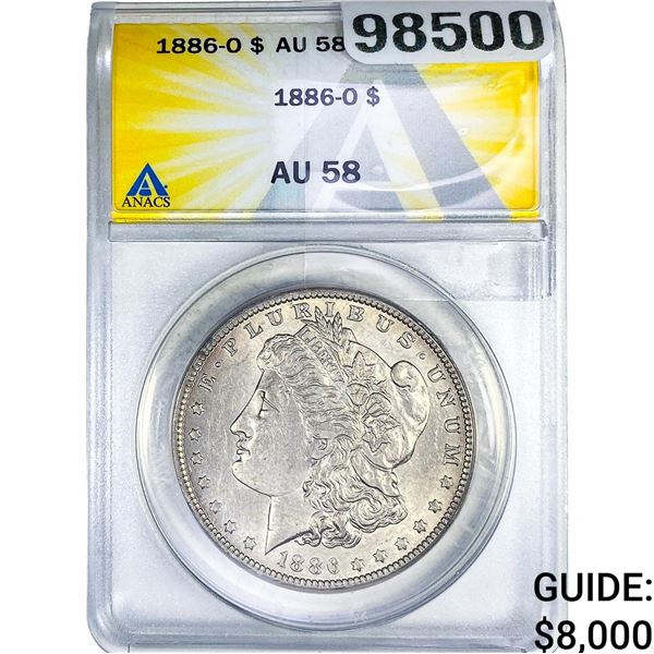 1886-O Morgan Silver Dollar ANACS AU58
