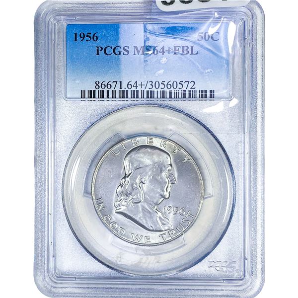 1956 Franklin Half Dollar PCGS MS64+ FBL